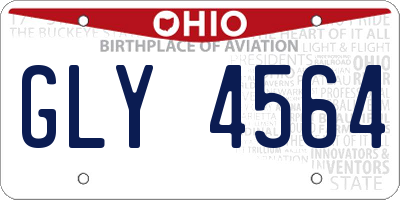 OH license plate GLY4564