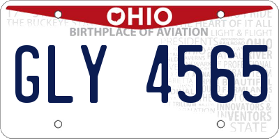 OH license plate GLY4565