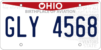 OH license plate GLY4568