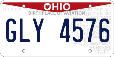 OH license plate GLY4576