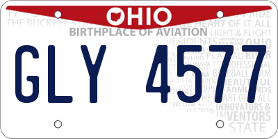 OH license plate GLY4577