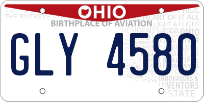 OH license plate GLY4580