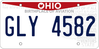 OH license plate GLY4582