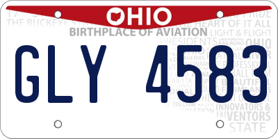 OH license plate GLY4583