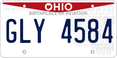 OH license plate GLY4584