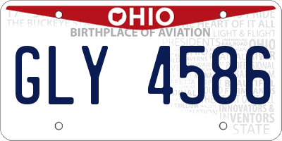 OH license plate GLY4586