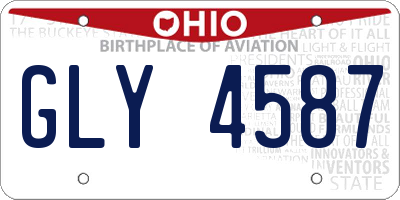 OH license plate GLY4587
