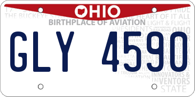OH license plate GLY4590