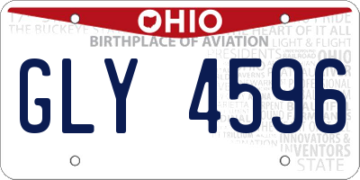 OH license plate GLY4596