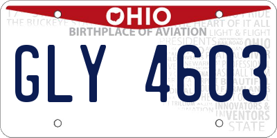 OH license plate GLY4603