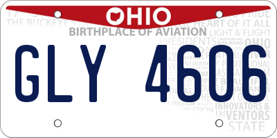 OH license plate GLY4606