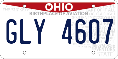 OH license plate GLY4607