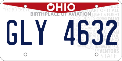 OH license plate GLY4632