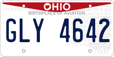 OH license plate GLY4642