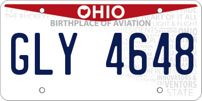 OH license plate GLY4648