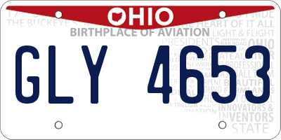 OH license plate GLY4653