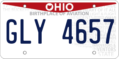 OH license plate GLY4657