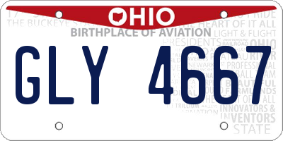 OH license plate GLY4667
