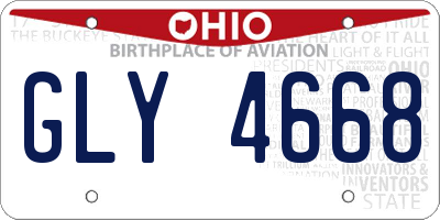 OH license plate GLY4668