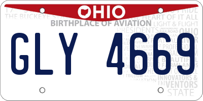OH license plate GLY4669