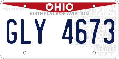OH license plate GLY4673