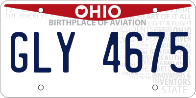 OH license plate GLY4675