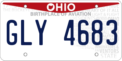 OH license plate GLY4683