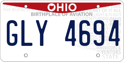 OH license plate GLY4694