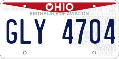 OH license plate GLY4704