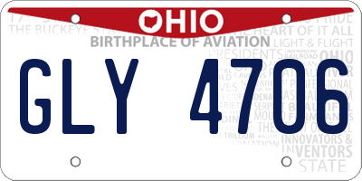 OH license plate GLY4706