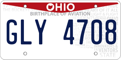 OH license plate GLY4708