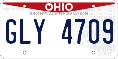OH license plate GLY4709