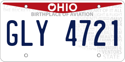 OH license plate GLY4721