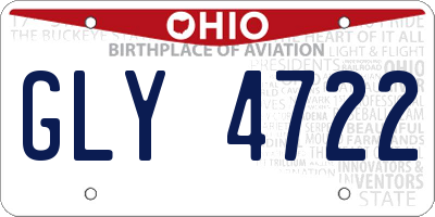 OH license plate GLY4722