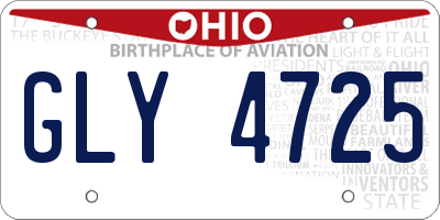 OH license plate GLY4725