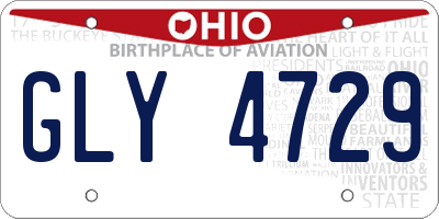 OH license plate GLY4729