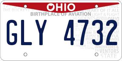 OH license plate GLY4732