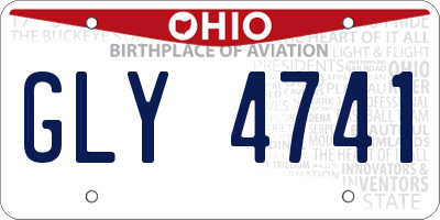 OH license plate GLY4741