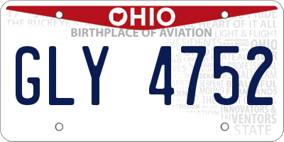 OH license plate GLY4752