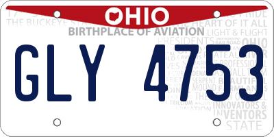 OH license plate GLY4753