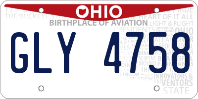 OH license plate GLY4758