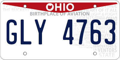 OH license plate GLY4763
