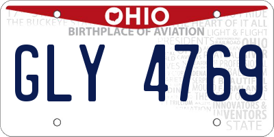OH license plate GLY4769