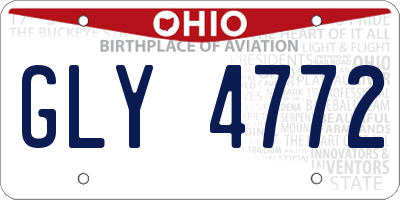 OH license plate GLY4772