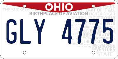 OH license plate GLY4775