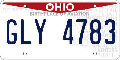 OH license plate GLY4783