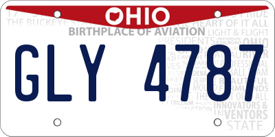 OH license plate GLY4787