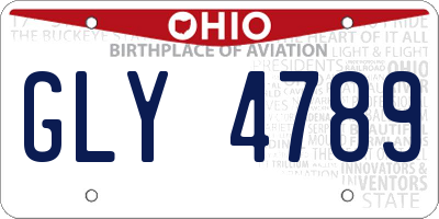 OH license plate GLY4789