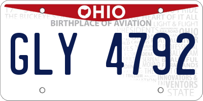 OH license plate GLY4792