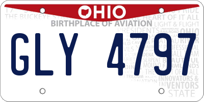 OH license plate GLY4797